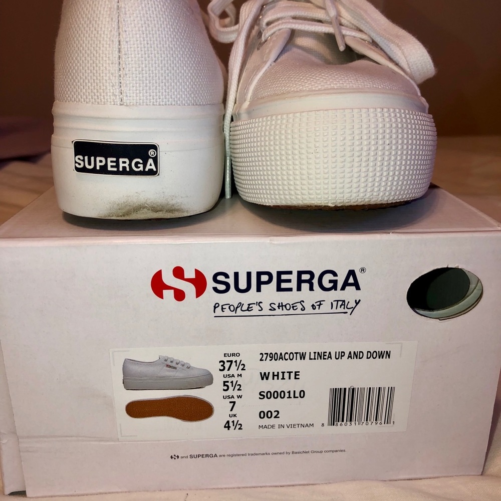WORN ONCE! SUPERGA PLATFORMS